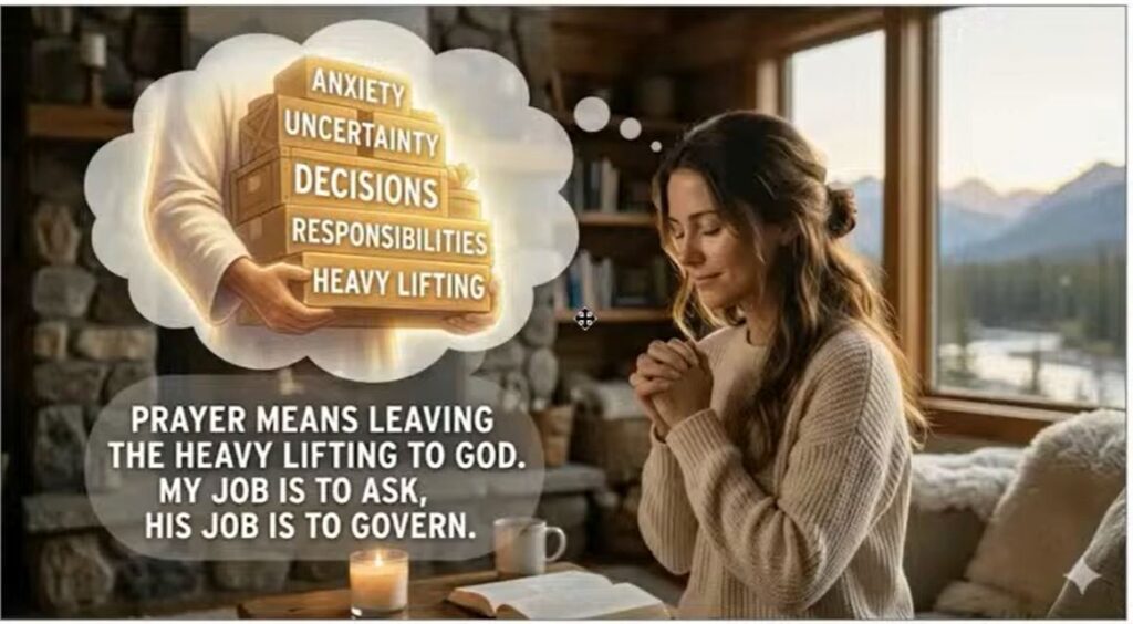 lady is praying